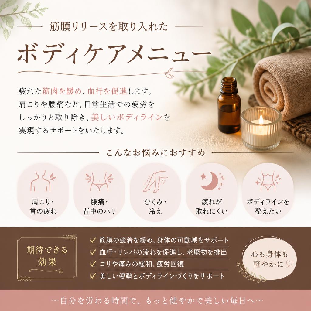 ボディケアで心身をリフレッシュ