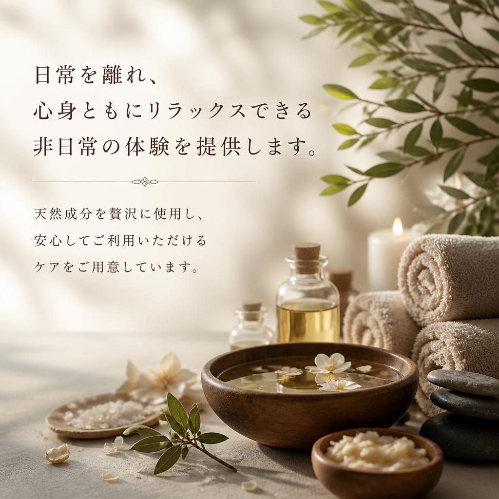 スパ体験で非日常のリラクゼーション