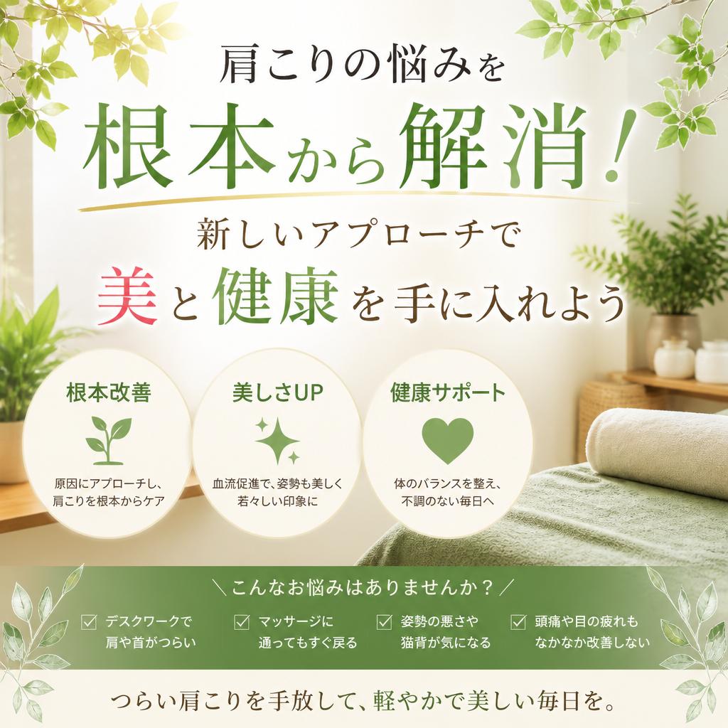 肩こりの悩みを根本から解消！新しいアプローチで美と健康を手に入れよう