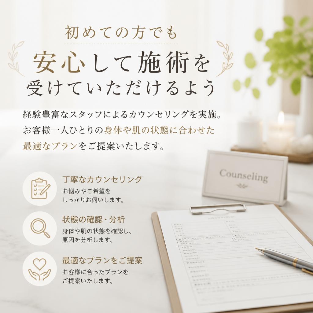 専門家による丁寧なカウンセリング