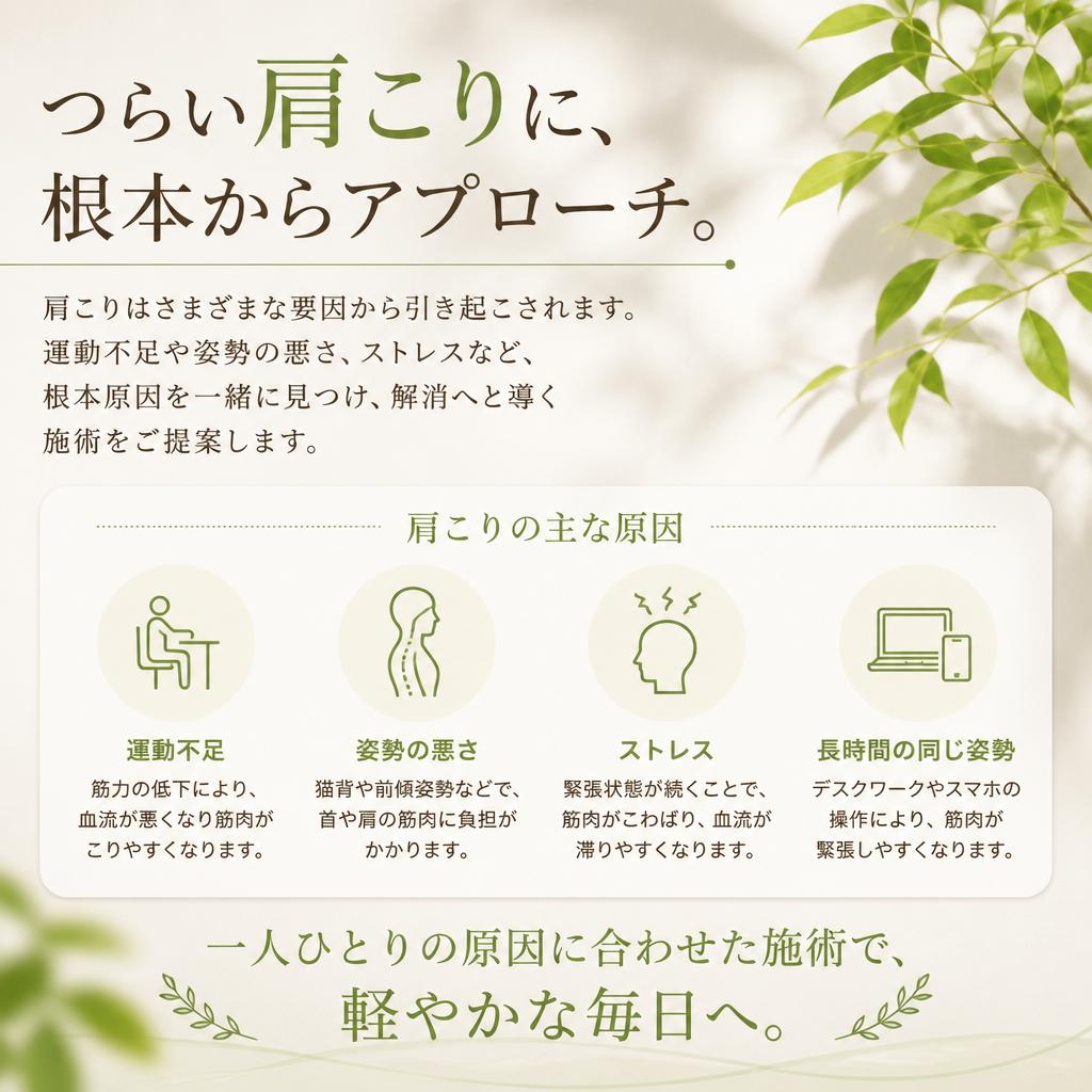 肩こりの原因を探る