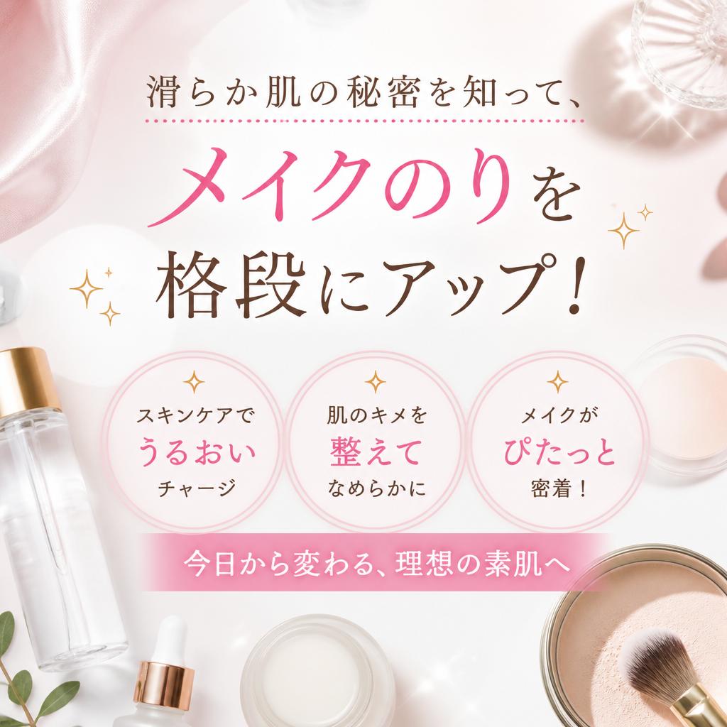 滑らか肌の秘密を知って、メイクのりを格段にアップ！