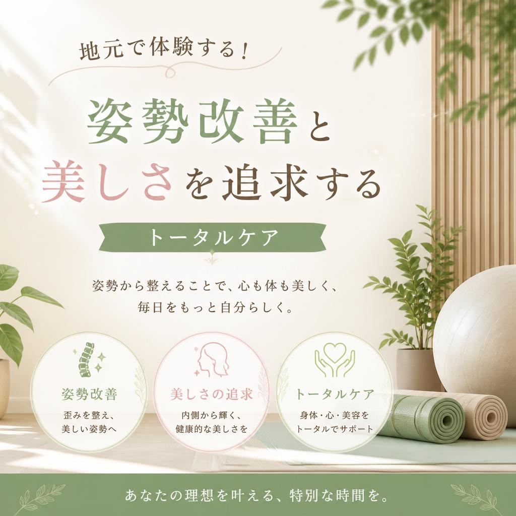 地元で体験する！姿勢改善と美しさを追求するトータルケア