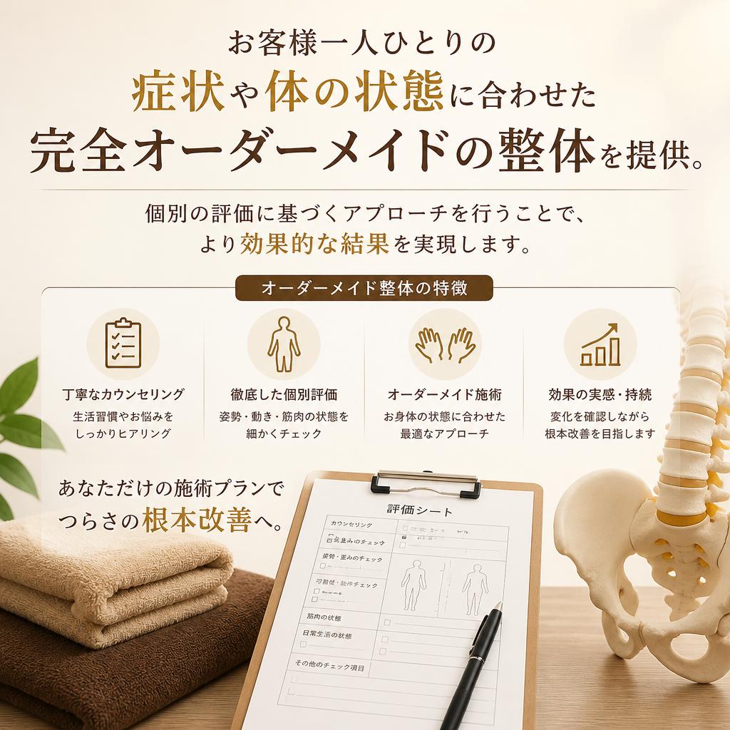 オーダーメイド整体の特徴